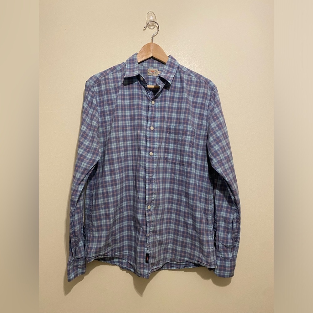 Faherty Men's Plaid Button Down Shirts - Blue, Red, White. Size M . Set - Picture 8 of 12